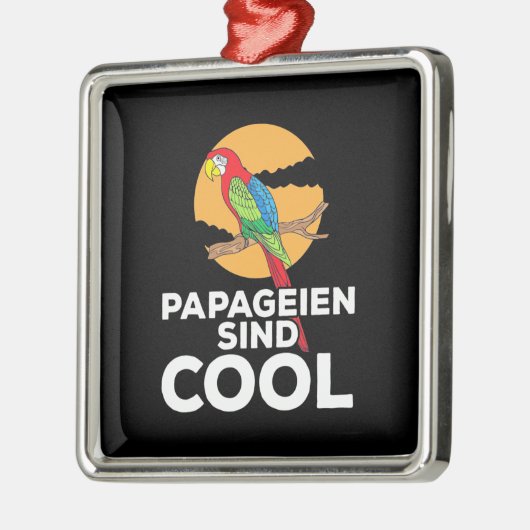 Papageien Sind Cool Ornament Aus Metall (Links)