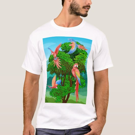 Papageien, T-Shirt (Vorderseite)