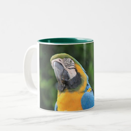 Papageien-Tasse Zweifarbige Tasse (Vorderseite Links)