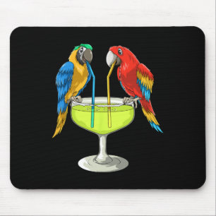 Papageien trinken Margarita Hawaiian Urlaub Strand Mousepad