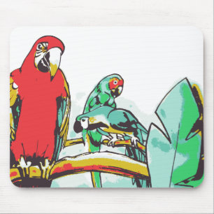 Papageien-Trio Mousepad