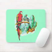 Papageien-Trio Mousepad (Mit Mouse)