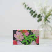 Papageien-Tulpe-Visitenkarte Visitenkarte (Stehend Vorderseite)