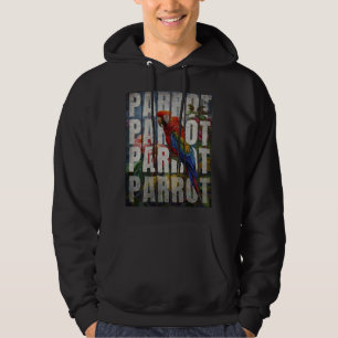 Papageien-Typografie Vintage Natur Wald Hoodie