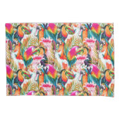 Papageien u. Palmblätter Kissenbezug (Vorderseite-Links)