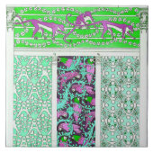 Papageien- und Affedschungel Fliese (Vorderseite)