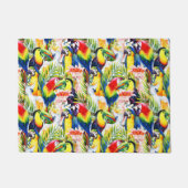 Papageien und Blätter aus Palm Fußmatte (Vorderseite)