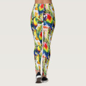 Papageien und Blätter aus Palm Leggings (Rückseite)