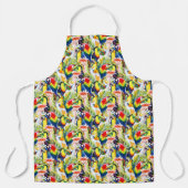 Papageien und Blätter aus Palm Schürze (Vorderseite)