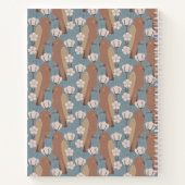 Papageien und Blume aus Baumwolle Notizblock (Rückseite)