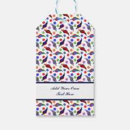 Papageien und Blume Geschenkanhänger