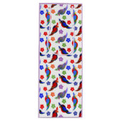 Papageien und Blume Geschenktüte Für Weinflaschen (Vorderseite)