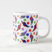 Papageien und Blume Jumbo-Tasse (Rechts)