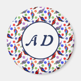 Papageien und Blume Magnet