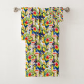 Papageien und Palmblätter Badhandtuch Set (Insitu)