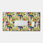 Papageien und Palmen-Blätter Schreibtischunterlage (Tastatur & Maus)