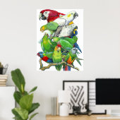 Papageien und Papageien drucken Poster (Heimbüro)