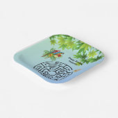 Papageien und Samen-Labyrinth auf Tellern aus Gebu Pappteller (Gewinkelt)