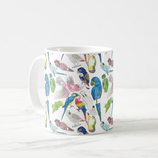 Papageien und 'Toos Kaffeetasse (Vorderseite Links)