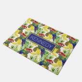 Papageien und tropische Frucht | addieren Ihren Fußmatte (Schrägansicht)