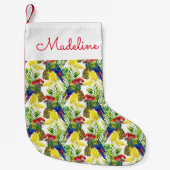 Papageien und tropische Frucht | addieren Ihren Kleiner Weihnachtsstrumpf (Vorderseite)