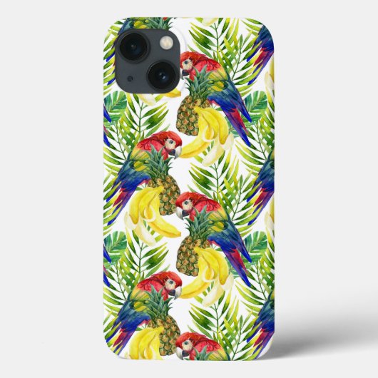 Papageien und tropische Frucht Case-Mate iPhone Hülle (Rückseite)