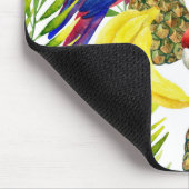 Papageien und tropische Frucht Mousepad (Ecke)
