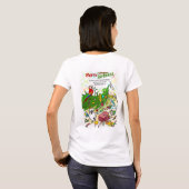 Papageien- und Weihnachtsbaum T-Shirt (Schwarz voll)