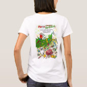 Papageien- und Weihnachtsbaum T-Shirt (Rückseite)