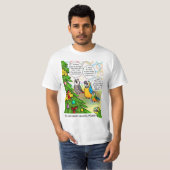 Papageien- und Weihnachtsbaum T-Shirt (Vorne ganz)