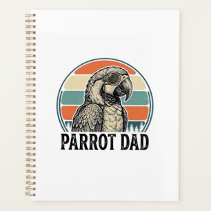 Papageien-Vater Vintage-Sonnenuntergang-Gravur-Shi Planer