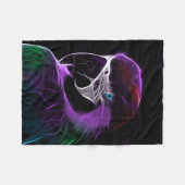 Papageien-Vogel Fleecedecke (Vorderseite (Horizontal))