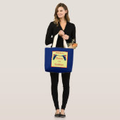 Papageien von dem karibischen humorvollen jumbo stoffbeutel (Vorderseite (Model))