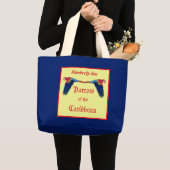 Papageien von dem karibischen humorvollen jumbo stoffbeutel (Vorderseite (Produkt))