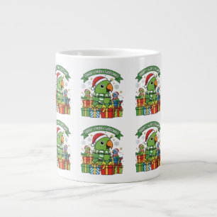 Papageien-Weihnachten – Süßes Festliches Papageien Jumbo-Tasse