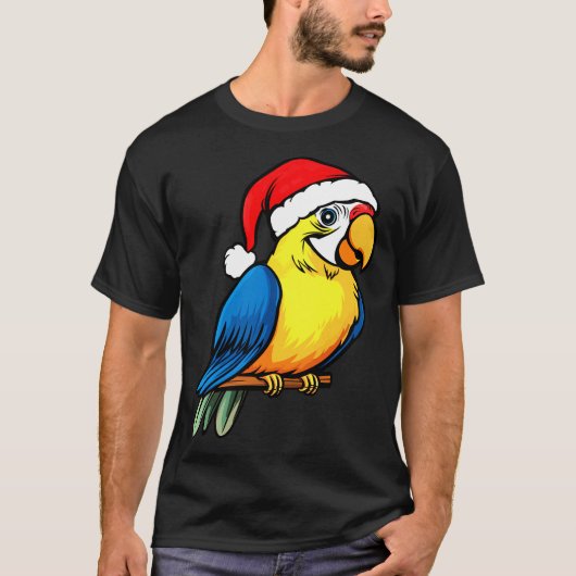 Papageien-Weihnachts-T-Shirt T-Shirt (Vorderseite)