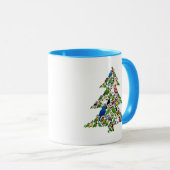 Papageien-Weihnachtsbaum Tasse (VorderseiteRechts)