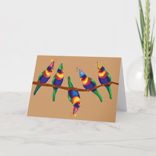 Papageien Weihnachtsgebäck Feiertagskarte (Vorderseite)