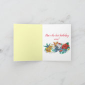 Papageien, zum Geburtstag viel Glück Karte (Innenseite)