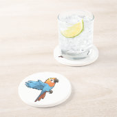 Papageienbild Cartoon Getränkeuntersetzer (Seite)