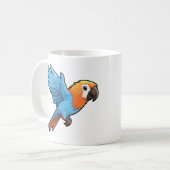 Papageienbild Cartoon Kaffeetasse (Vorderseite Links)