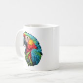 Papageienbild Cartoon Kaffeetasse (Vorderseite Links)