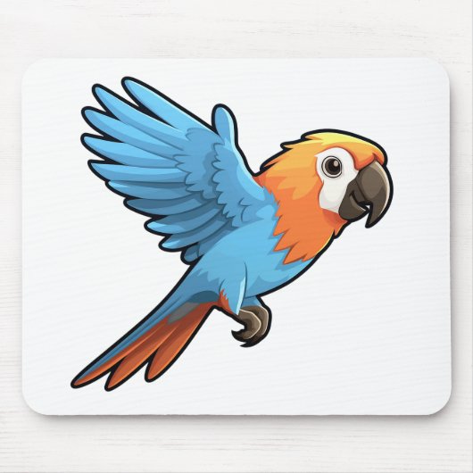 Papageienbild Cartoon Mousepad (Vorne)