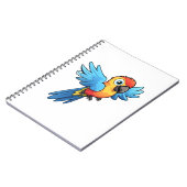 Papageienbild Cartoon Notizblock (Linke Seite)
