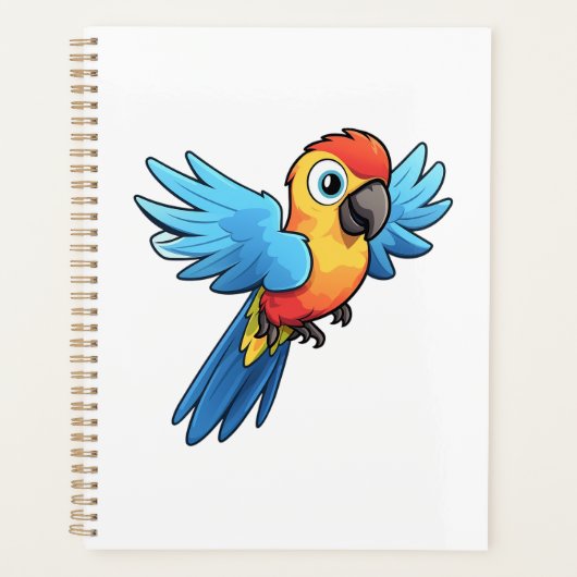 Papageienbild Cartoon Planer (Vorderseite)