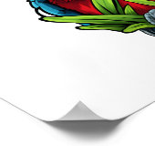 Papageienbild Cartoon Poster (Ecke)