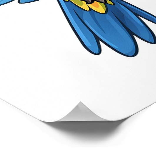 Papageienbild Cartoon Poster (Ecke)