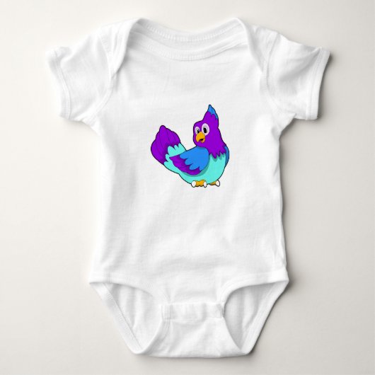 Papageienblau Baby Strampler (Vorderseite)