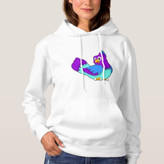 Papageienblau Hoodie (Vorderseite)