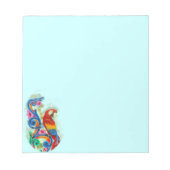 Papageienblau Notizblock (Vorderseite)